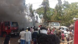 Fire havoc: Explosion in the transformer became the cause of fire, firefighters struggled for hours, there was chaos
