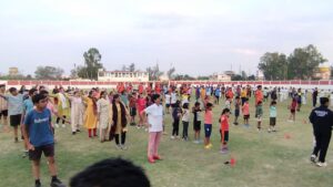 ग्रीष्मकालीन खेल प्रशिक्षण शिविर का शुभारंभ DIG Rajesh Singh boosted the morale of the players