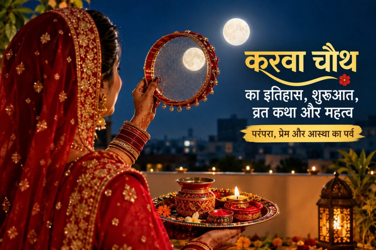 Karwa Chauth 2026: करवा चौथ की शुरुआत कैसे हुई? जानिए सदियों पुरानी परंपरा का इतिहास, वीरावती की कथा और बदलते दौर की कहानी Karwa Chauth 2026 vrat puja and moon sighting tradition